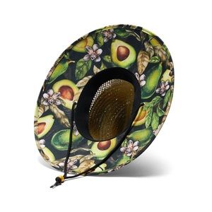 Unisex Straw Hat with Avocados
